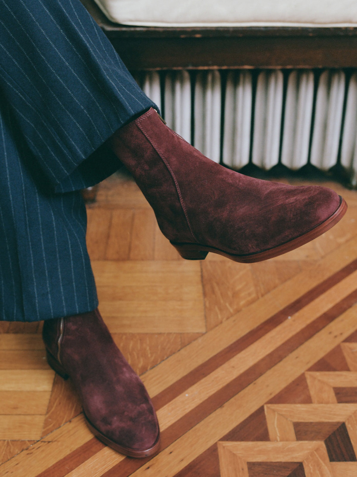 TOMBALI Suede Zip-up Ankle Boot - Main Image