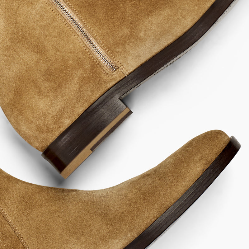 TOMBALI Suede Zip-up Ankle Boot